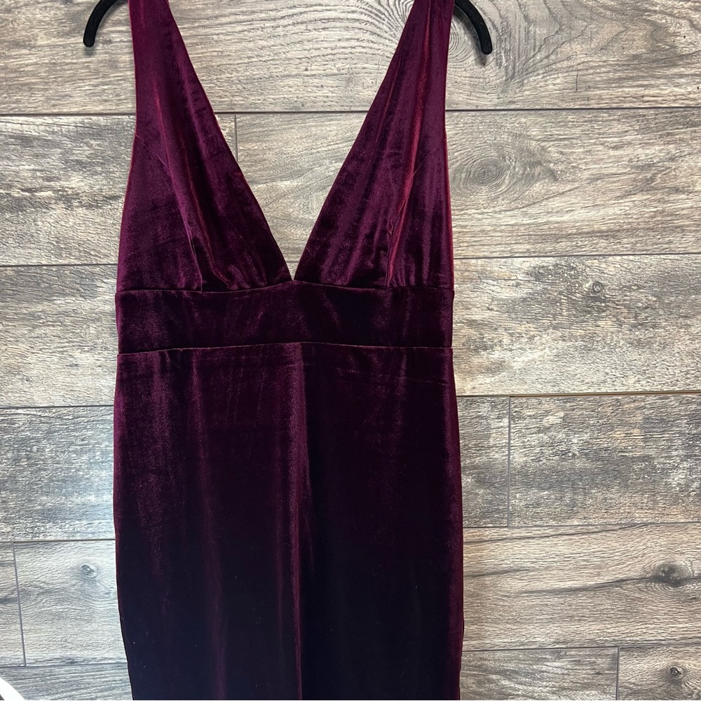 Lulus Burgundy Velvet Dress – Size XL